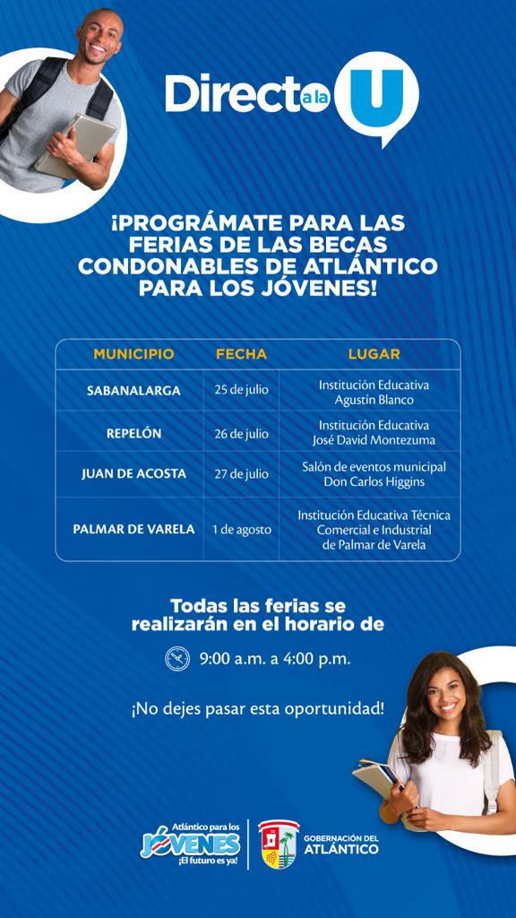 Atlantico Programa de becas de la Gobernacion realiza ferias en municipios