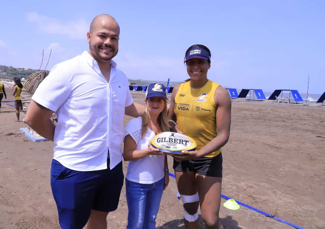 Atlantico seleccion Colombia de rugby en las playas de Sabanilla
